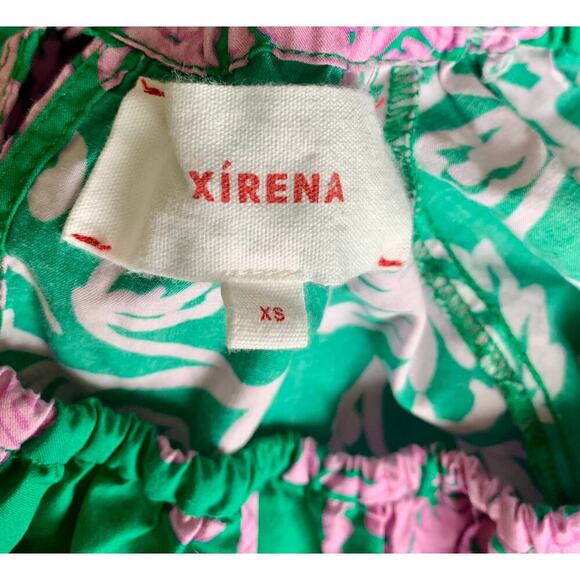 Xirena Blouse Top in Green/Pink Floral Size XS Pullover Summer Classic Boho - Picture 4 of 4